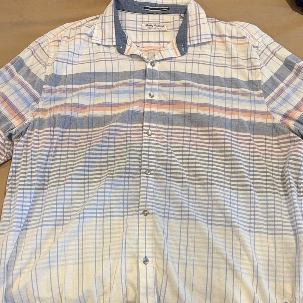 Tommy Bahama Men's Multicolor Striped Button Down Shirt
